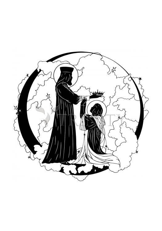 Coronation of Mary - Holy Card by Dan Paulos - Trinity Stores