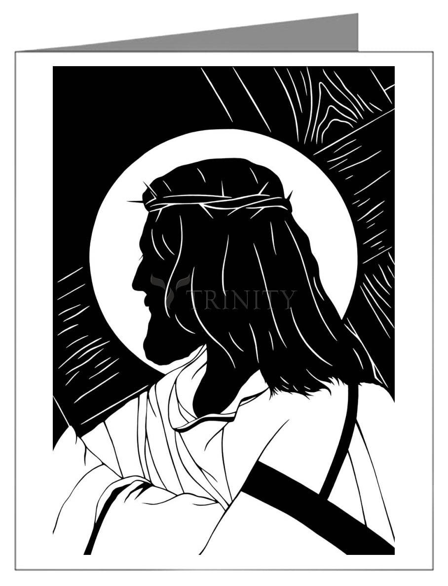 Carrying of the Cross - foreground view - Note Card Custom Text by Dan Paulos - Trinity Stores