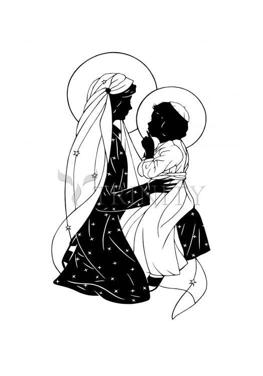 Lovely Lady Dressed in Blue - Detail - Holy Card by Dan Paulos - Trinity Stores