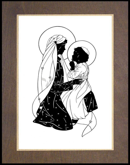 Lovely Lady Dressed in Blue - Detail - Wood Plaque Premium by Dan Paulos - Trinity Stores