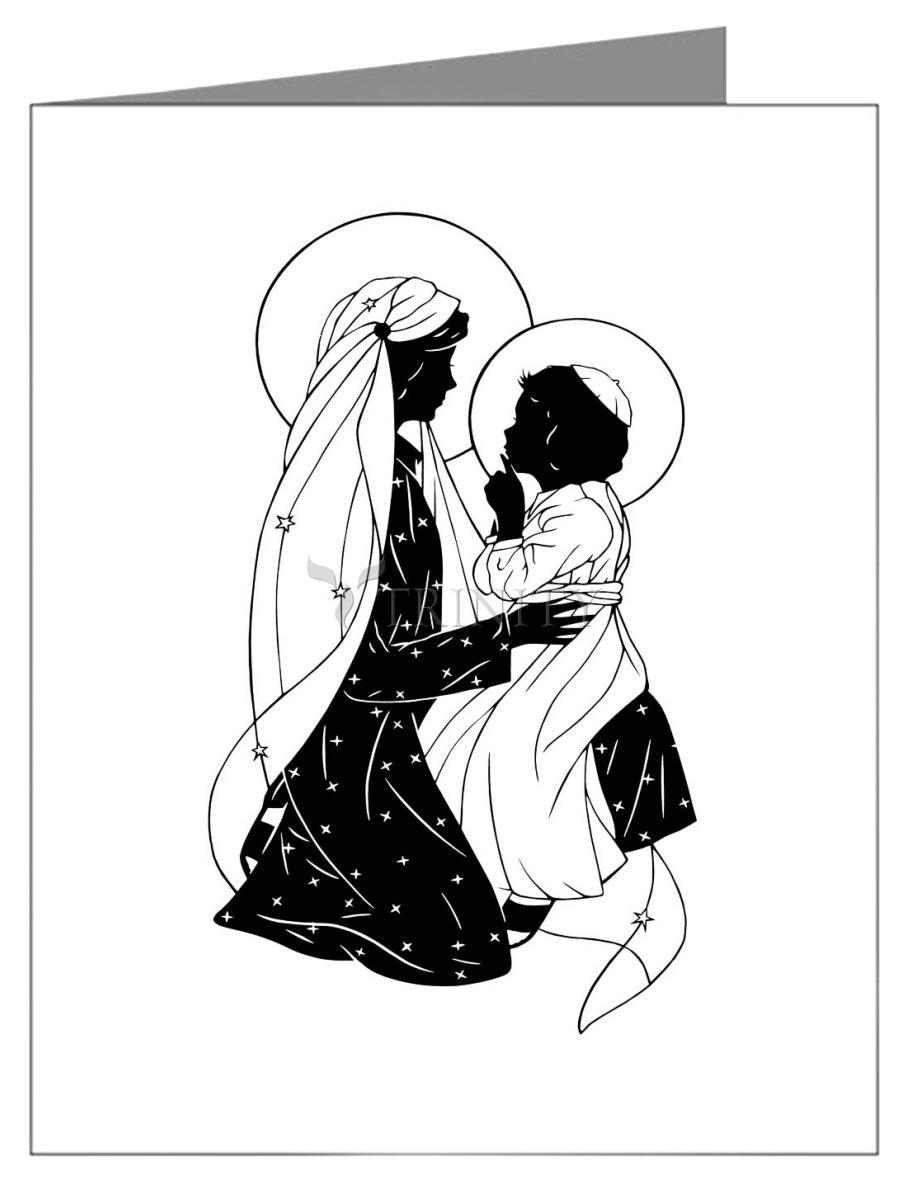 Lovely Lady Dressed in Blue - Detail - Note Card by Dan Paulos - Trinity Stores