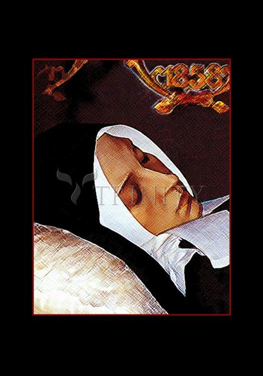 Death of St. Bernadette - Holy Card by Dan Paulos - Trinity Stores