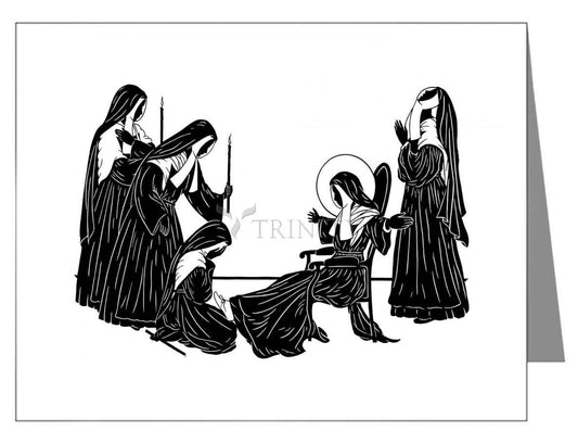 Death of St. Bernadette - Note Card Custom Text by Dan Paulos - Trinity Stores
