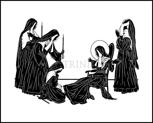 Death of St. Bernadette - Wood Plaque by Dan Paulos - Trinity Stores