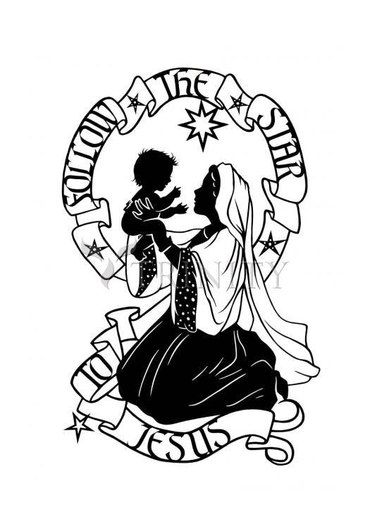 Follow the Star to Jesus - Holy Card by Dan Paulos - Trinity Stores