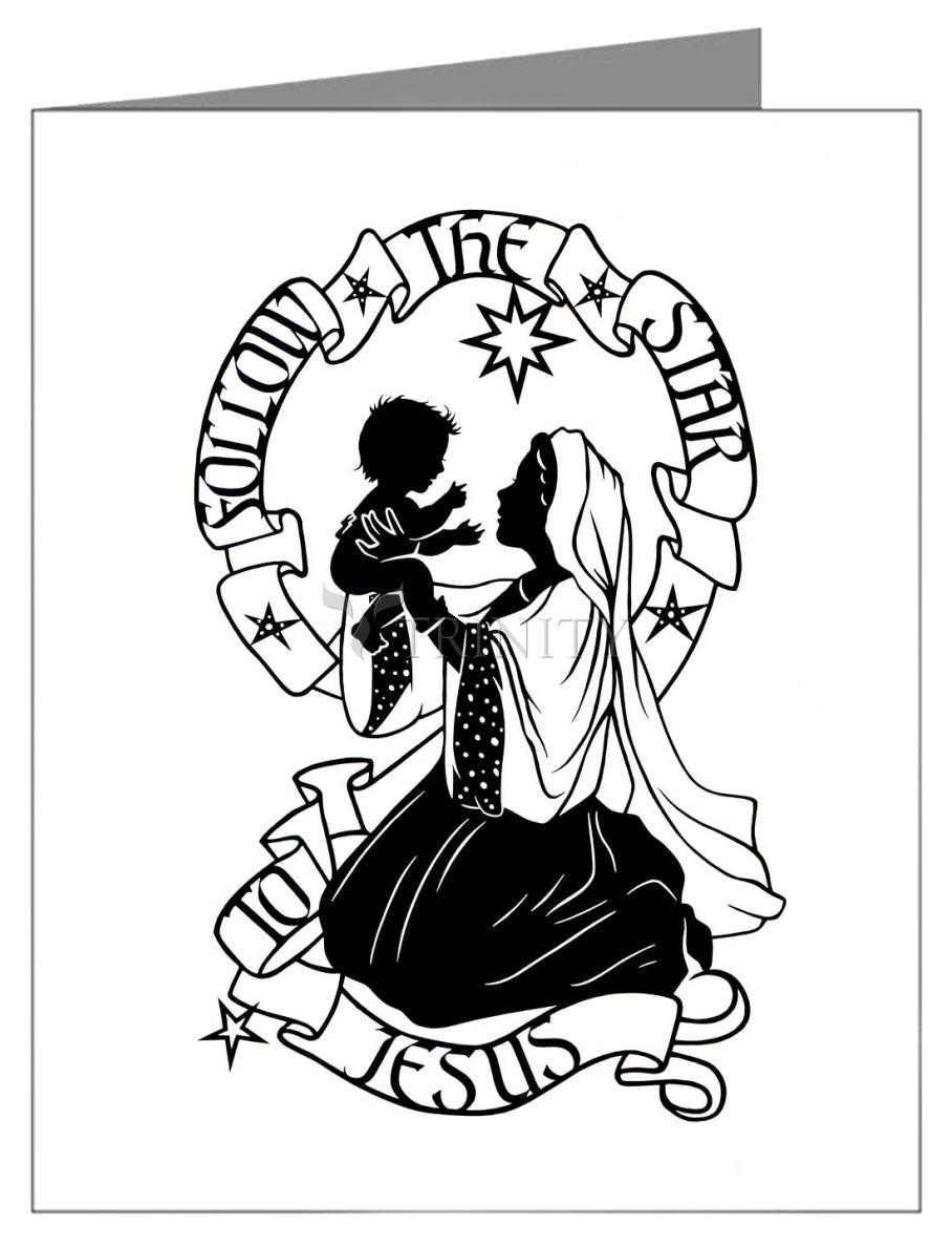 Follow the Star to Jesus - Note Card Custom Text by Dan Paulos - Trinity Stores