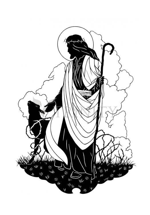 Good Shepherd - Holy Card by Dan Paulos - Trinity Stores