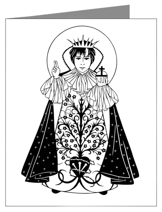 Infant of Prague - Note Card Custom Text by Dan Paulos - Trinity Stores