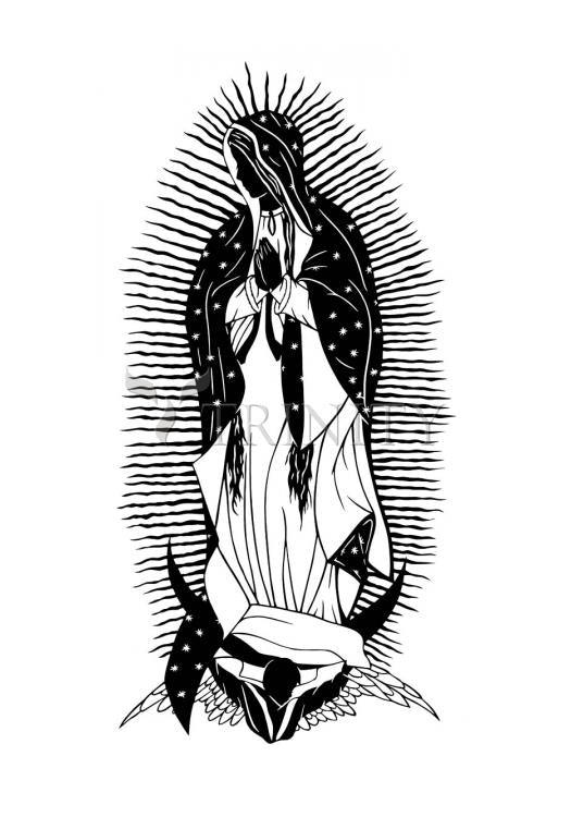 Our Lady of Guadalupe - Holy Card by Dan Paulos - Trinity Stores
