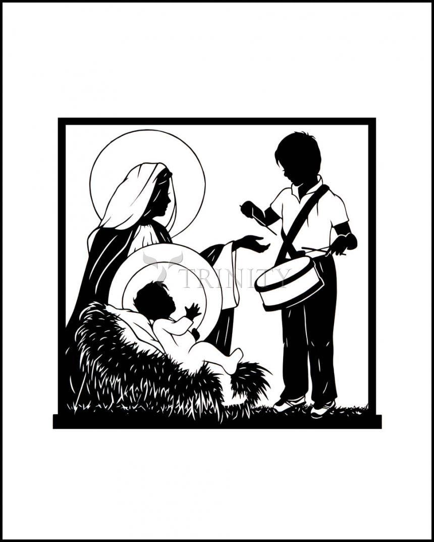 Little Drummer Boy - Detail - Wood Plaque by Dan Paulos - Trinity Stores
