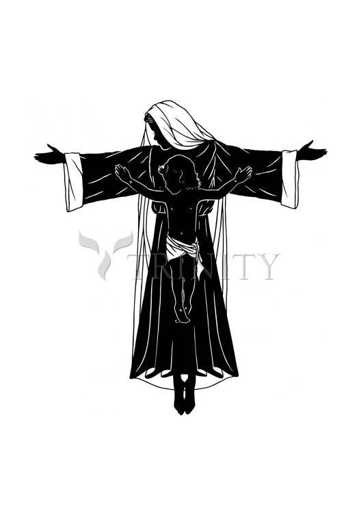 Mary's Cross - Holy Card by Dan Paulos - Trinity Stores