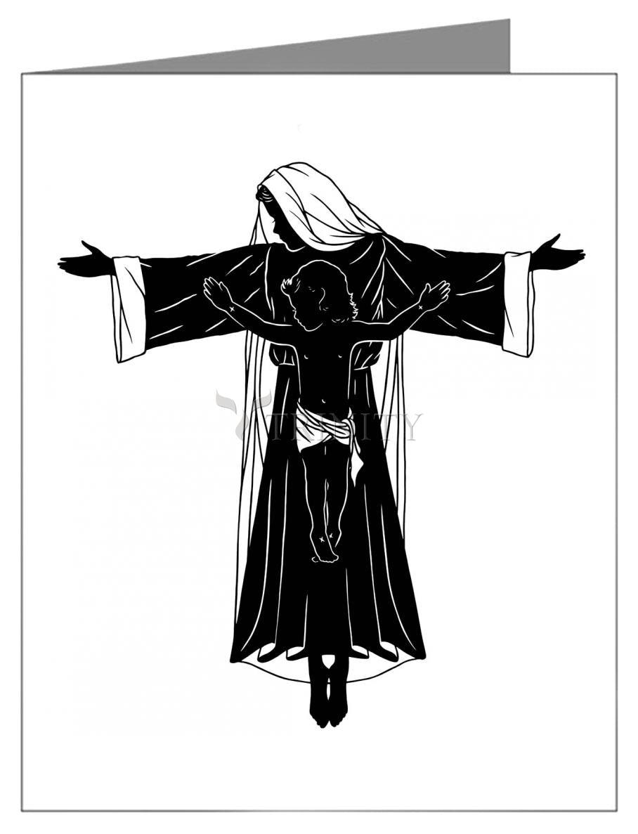 Mary's Cross - Note Card Custom Text by Dan Paulos - Trinity Stores