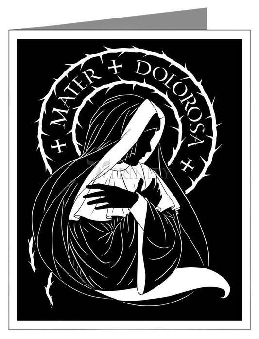 Mater Dolorosa - Mother of Sorrows - Note Card Custom Text by Dan Paulos - Trinity Stores