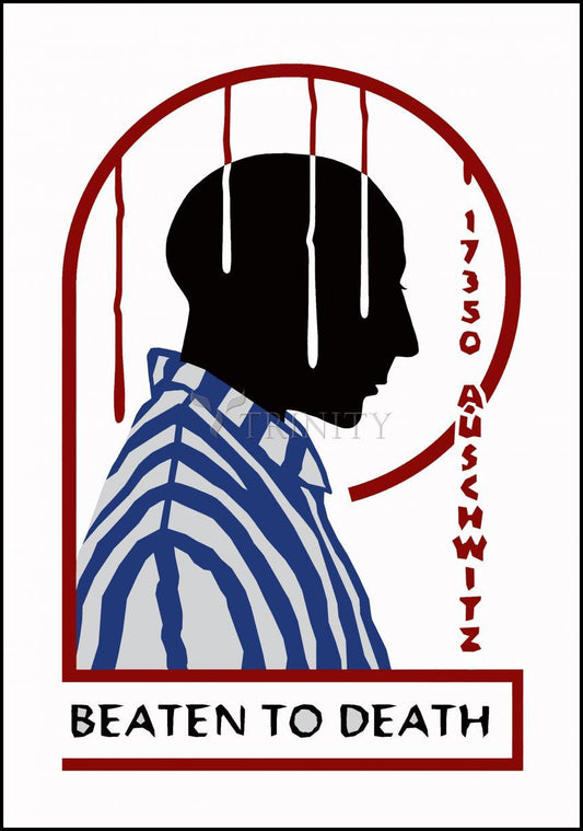 Martyr Józef Kowalski of Auschwitz - Wood Plaque by Dan Paulos - Trinity Stores