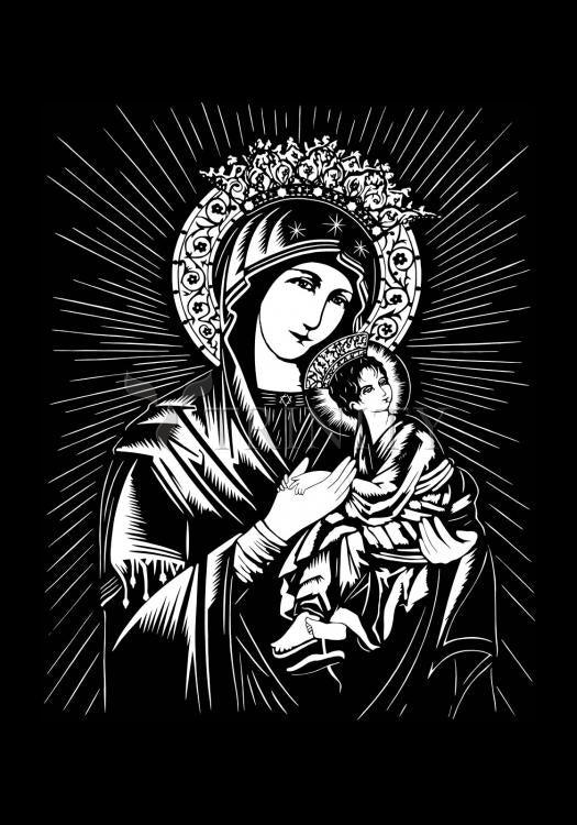 Our Lady of Perpetual Help - Holy Card by Dan Paulos - Trinity Stores