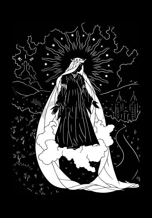 Our Lady of Medjugorje - Holy Card by Dan Paulos - Trinity Stores