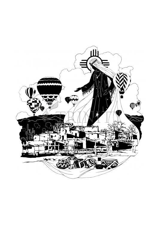 Our Lady of New Mexico - Holy Card by Dan Paulos - Trinity Stores