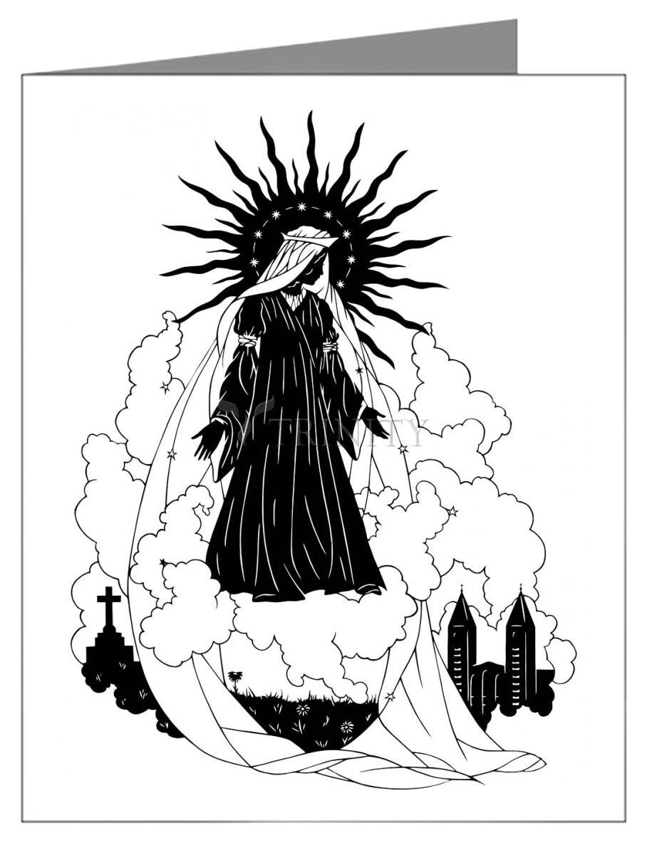 Our Lady, Queen of Peace - Note Card Custom Text by Dan Paulos - Trinity Stores