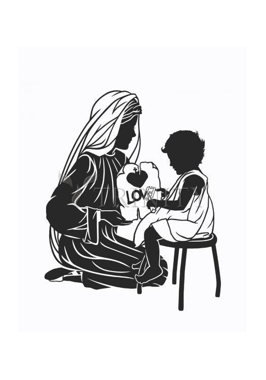 Our Lady Teacher - Holy Card by Dan Paulos - Trinity Stores