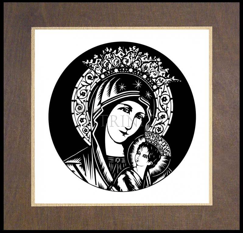 Our Lady of Perpetual Help - Detail - Wood Plaque Premium by Dan Paulos - Trinity Stores