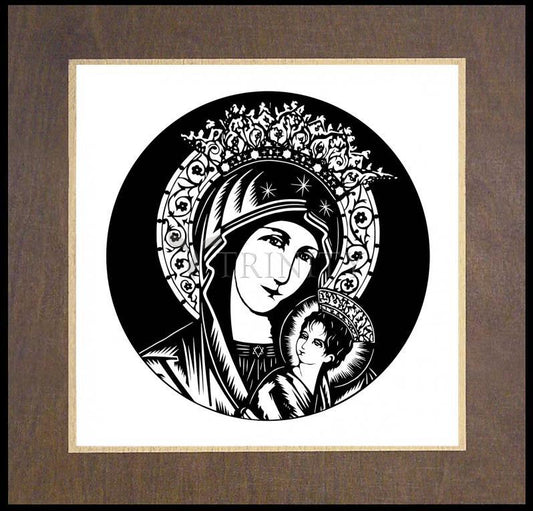 Our Lady of Perpetual Help - Detail - Wood Plaque Premium by Dan Paulos - Trinity Stores