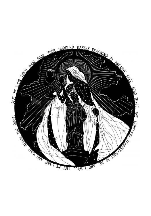 O Towering Pillars of Freedom - Holy Card by Dan Paulos - Trinity Stores