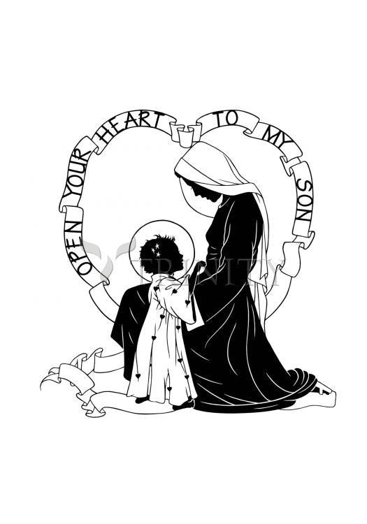 Open Your Heart To My Son - ver.1 - Holy Card by Dan Paulos - Trinity Stores