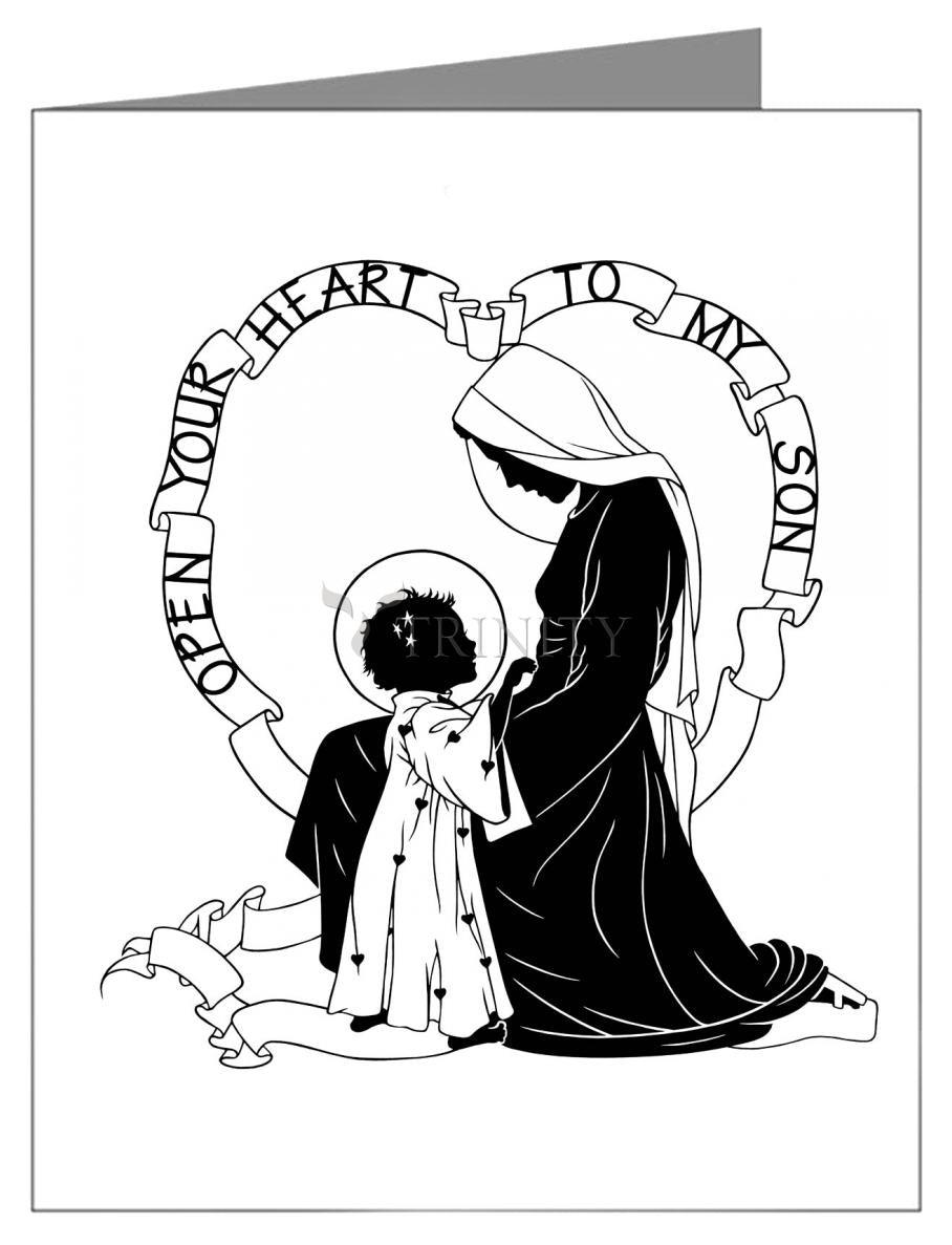 Open Your Heart To My Son - ver.1 - Note Card Custom Text by Dan Paulos - Trinity Stores