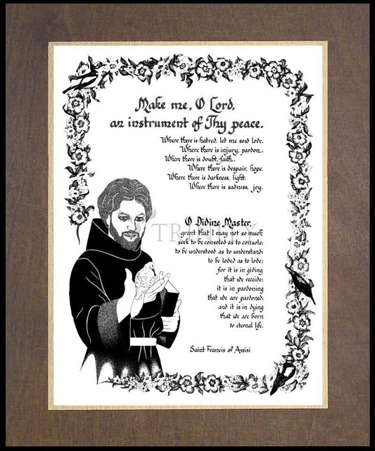 Prayer of St. Francis - Wood Plaque Premium by Dan Paulos - Trinity Stores