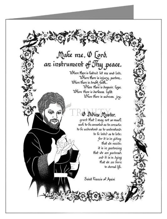 Prayer of St. Francis - Note Card Custom Text by Dan Paulos - Trinity Stores