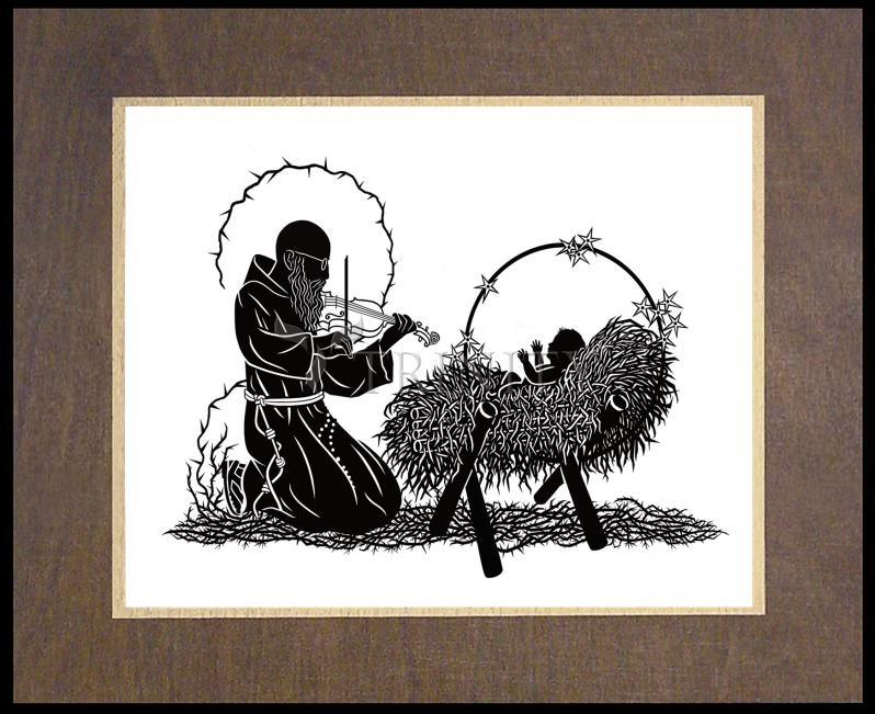 Bl. Solanus Casey and Infant Jesus - Wood Plaque Premium by Dan Paulos - Trinity Stores