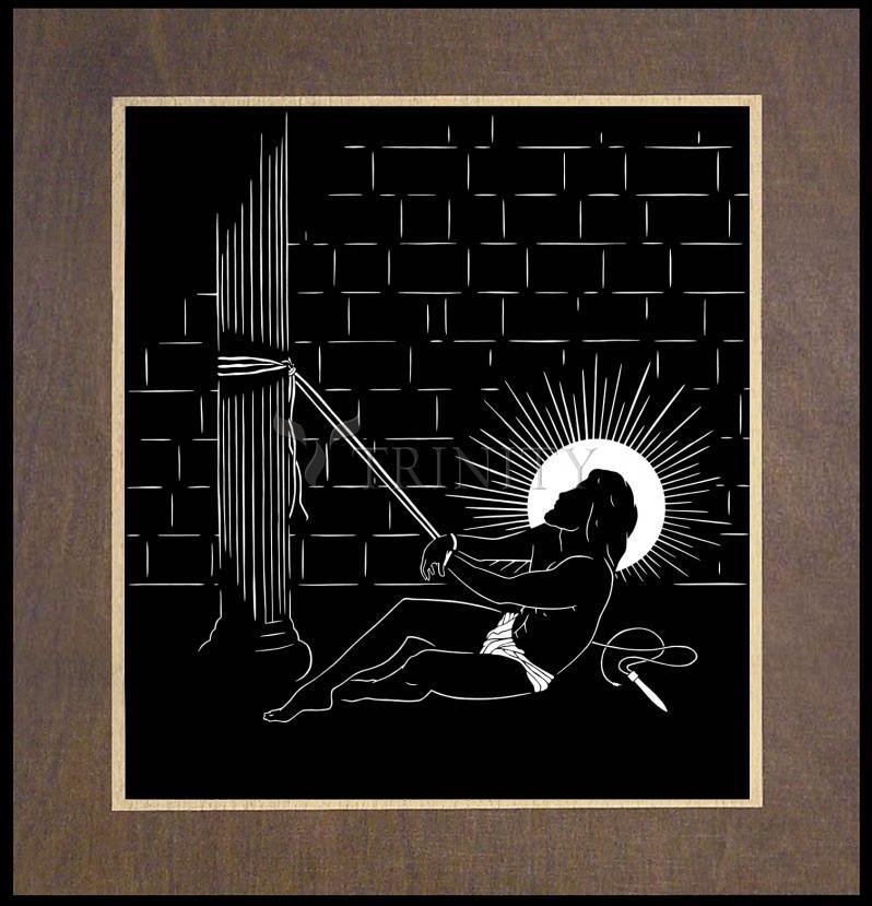 Scourging - Wood Plaque Premium by Dan Paulos - Trinity Stores