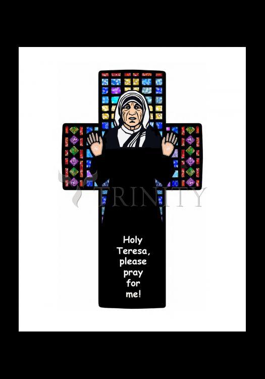 St. Teresa of Calcutta Cross - Holy Card by Dan Paulos - Trinity Stores