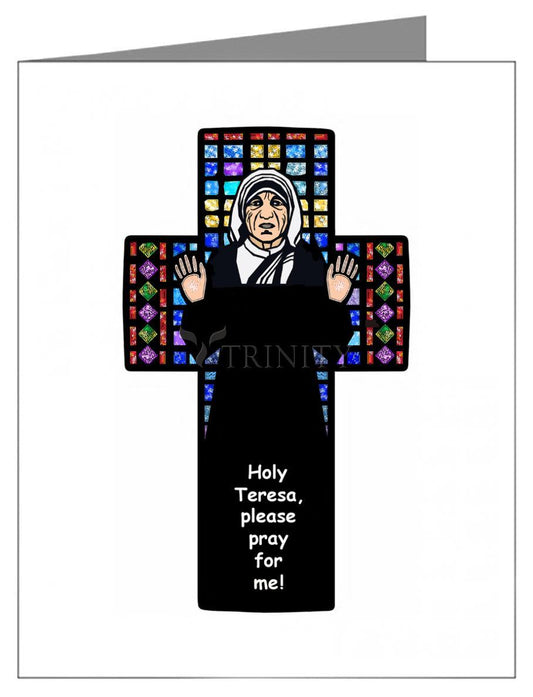 St. Teresa of Calcutta Cross - Note Card Custom Text by Dan Paulos - Trinity Stores