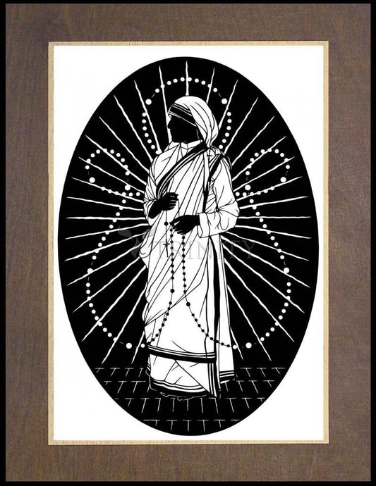 St. Teresa of Calcutta - Love to Pray - Wood Plaque Premium by Dan Paulos - Trinity Stores