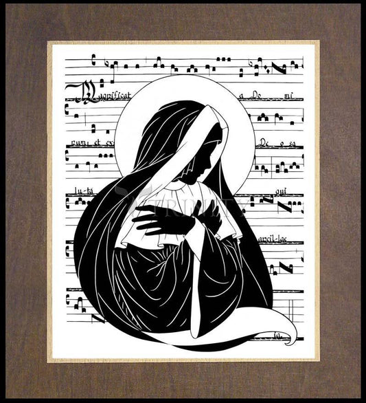 Magnificat - Folded Hands - Wood Plaque Premium by Dan Paulos - Trinity Stores