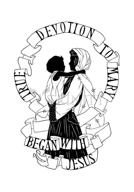 True Devotion to Mary Began With Jesus - Holy Card by Dan Paulos - Trinity Stores