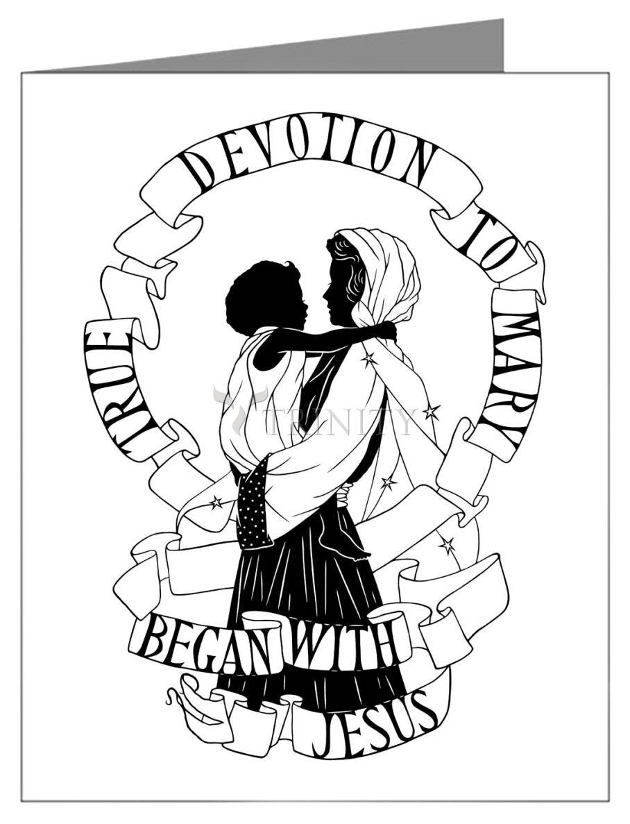 True Devotion to Mary Began With Jesus - Note Card by Dan Paulos - Trinity Stores