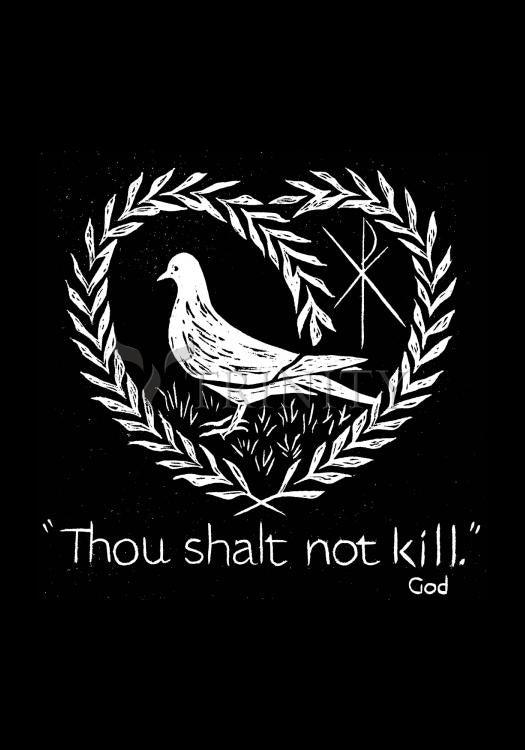 Thou Shalt Not Kill - Holy Card by Dan Paulos - Trinity Stores