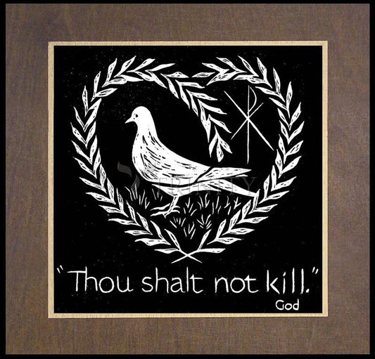 Thou Shalt Not Kill - Wood Plaque Premium by Dan Paulos - Trinity Stores