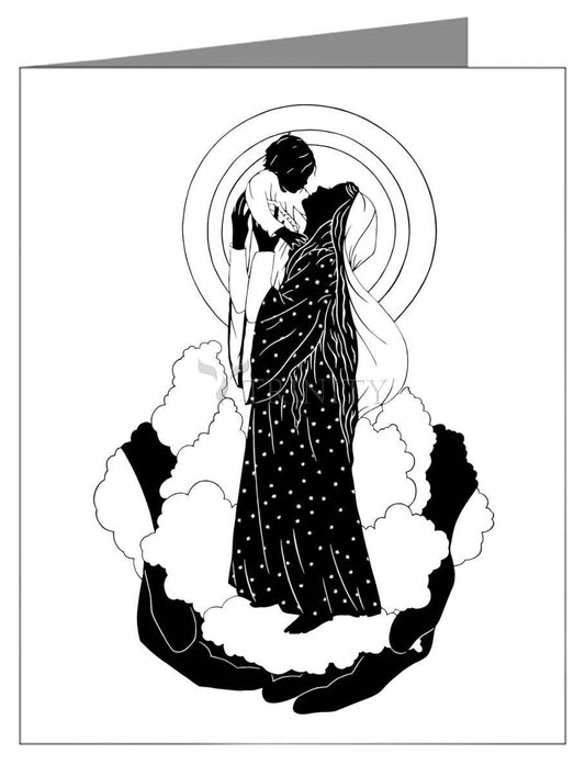 He's Put The Whole World In Her Hands - Note Card Custom Text by Dan Paulos - Trinity Stores