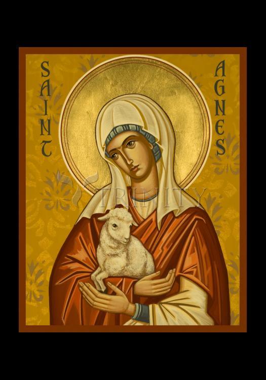St. Agnes - Holy Card by Julie Lonneman - Trinity Stores