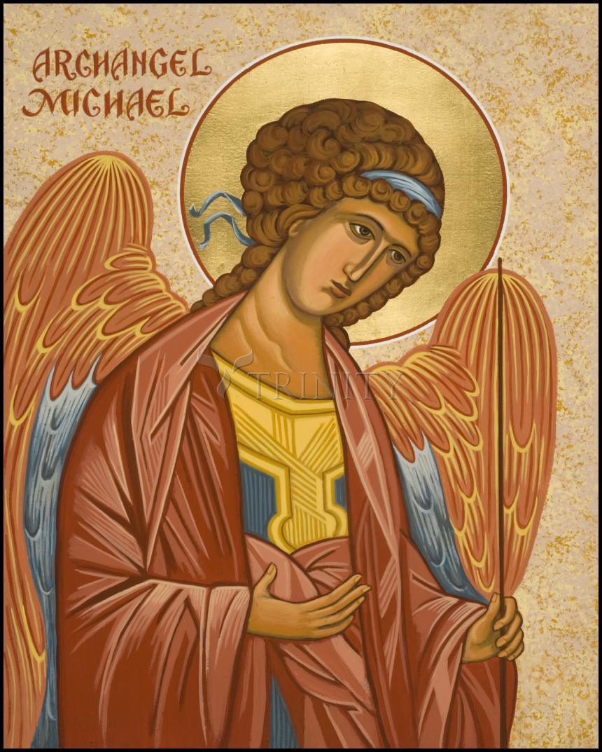 St. Michael Archangel - Wood Plaque by Julie Lonneman - Trinity Stores