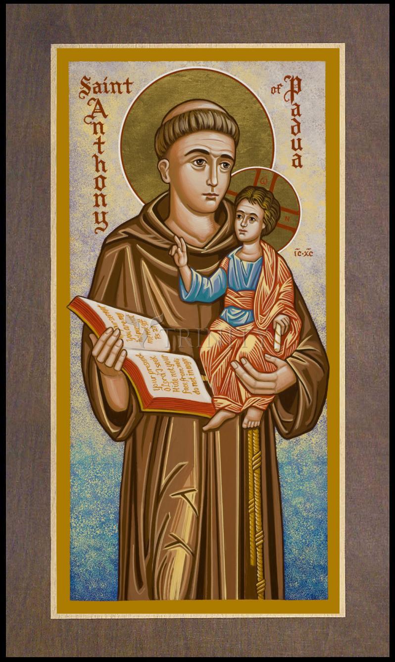 St. Anthony of Padua - Wood Plaque Premium by Julie Lonneman - Trinity Stores