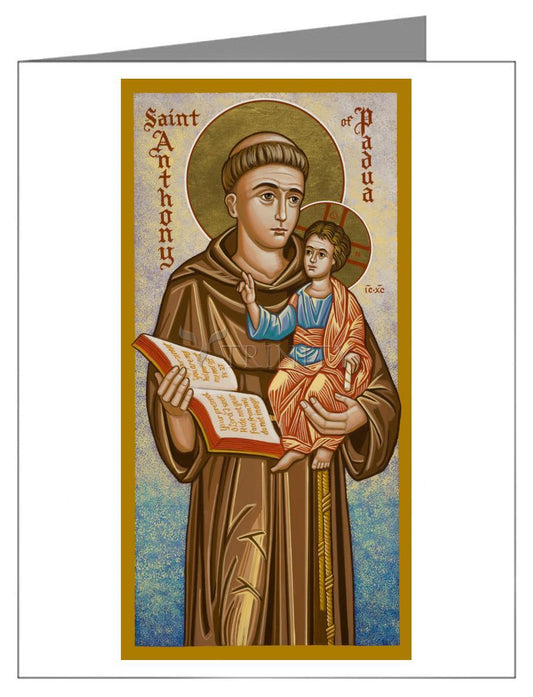 St. Anthony of Padua - Note Card Custom Text by Julie Lonneman - Trinity Stores