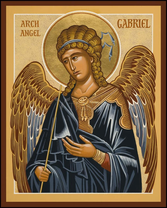 St. Gabriel Archangel - Wood Plaque by Julie Lonneman - Trinity Stores