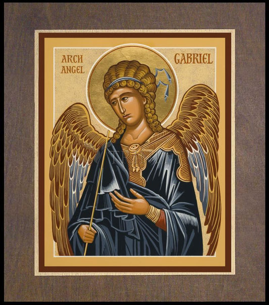 St. Gabriel Archangel - Wood Plaque Premium by Julie Lonneman - Trinity Stores