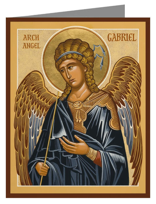 St. Gabriel Archangel - Note Card Custom Text by Julie Lonneman - Trinity Stores