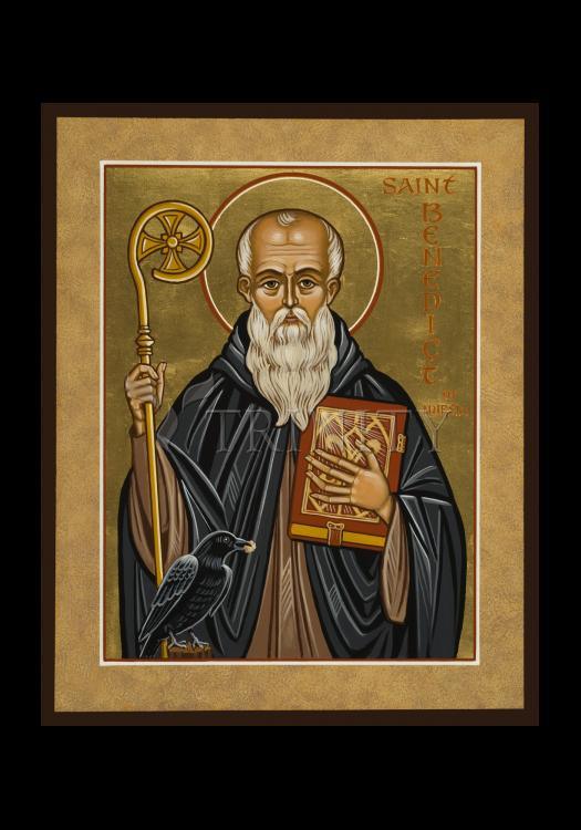 St. Benedict of Nursia - Holy Card by Julie Lonneman - Trinity Stores
