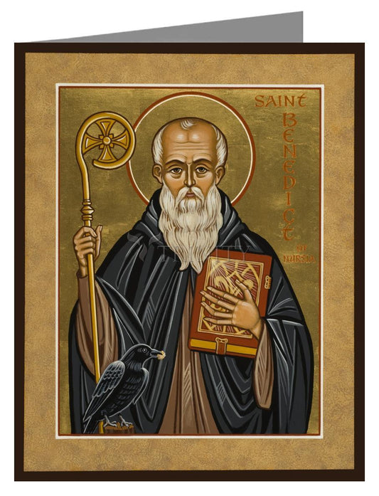 St. Benedict of Nursia - Note Card by Julie Lonneman - Trinity Stores